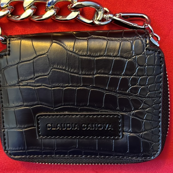 Claudia Canova moc croc shoulder chain strap wallet - Picture 3 of 4